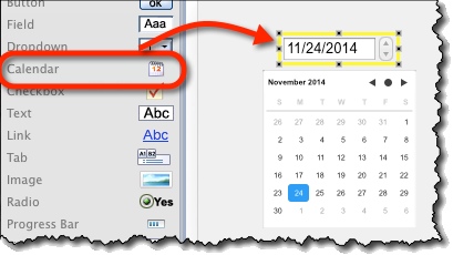 Creating calendar widget