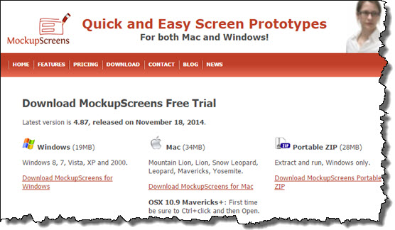 Download Trial from MockupScreens Website