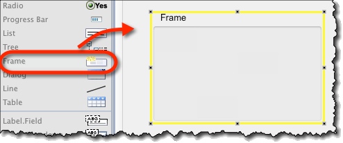 Creating frame widget