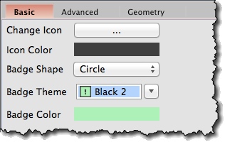 Icon widget basic properties
