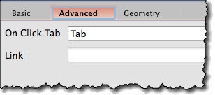 Tab widget advanced properties