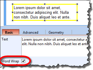 Text word wrap