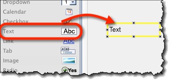 Creating text widget