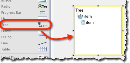 Creating tree widget